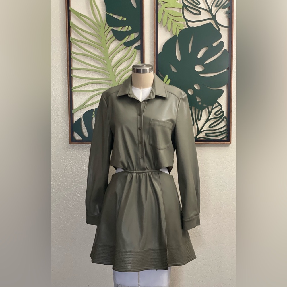 Jonathan Simkhai Shaelyn Vegan Leather mini dress Size 4 NWOT